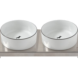 DOUBLE METAL BOWL SET