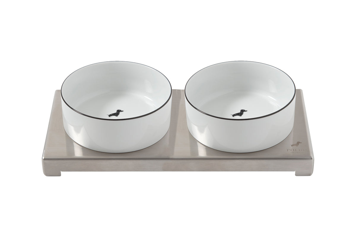 DOUBLE METAL BOWL SET
