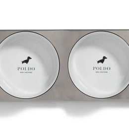 DOUBLE METAL BOWL SET